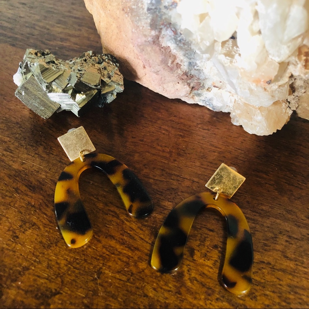 U Tortoise Shell Earrings